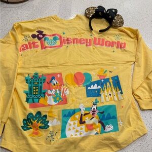 Disney Spirit Jersey Yellow Long Sleeve Tee with Characters with ears